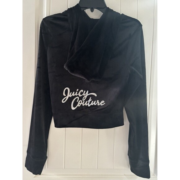 Juicy Couture Velour Tracksuit Track Jacket Black Size Medium NWT New Design - Picture 1 of 5